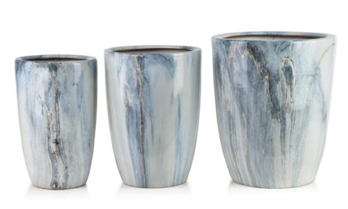 Sada 3 ks kvetináčov NEVA MARBLE VIII modrá Sada 3 ks kvetináčov NEVA MARBLE VIII modrá