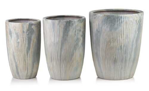 Sada 3 ks kvetináčov NEVA MARBLE X béžová/sivá Sada 3 ks kvetináčov NEVA MARBLE X béžová/sivá