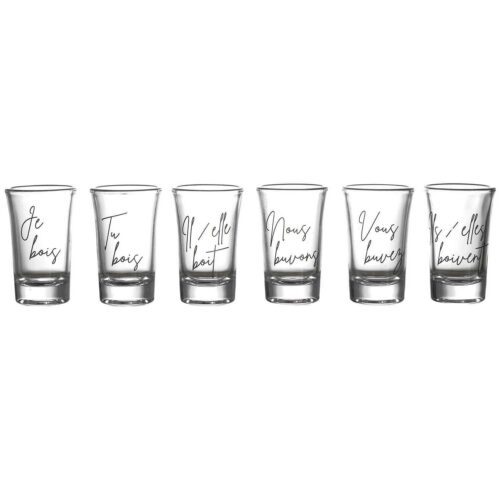 Sada 6 ks sklenených panákových pohárikov Verres číra Sada 6 ks sklenených panákových pohárikov Verres číra