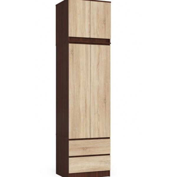 Šatníková skriňa s nástavcom Star 60 cm wenge/dub sonoma