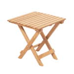 Skladací záhradný odkladací stolík Leslie 40 cm z masívu hnedý