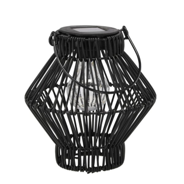 Solárna LED lucerna Duty 19 cm čierna