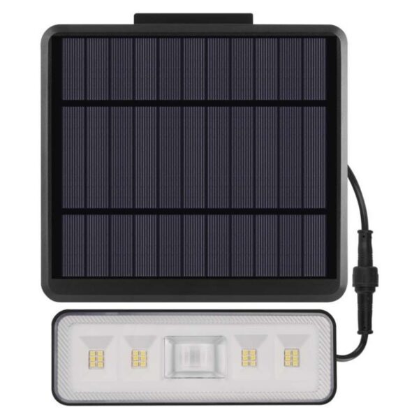 Solárny LED reflektor SUNNO s pohybovým senzorom čierny/neutrálna biela