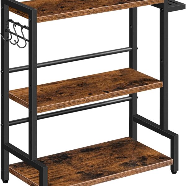 Stolový kuchynský regál Vasagle Noby 43 cm hnedý/čierny