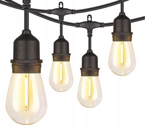Světelný LED řetěz MODERN s 15 žárovkami teplý bílý