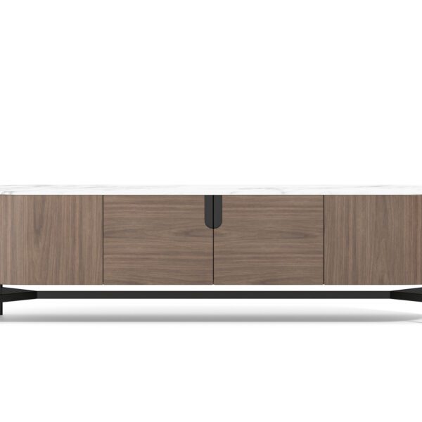 TV stolek Silario 220 cm ořech/mramor