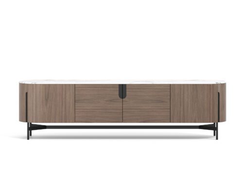 TV stolek Silario 220 cm ořech/mramor TV stolek Silario 220 cm ořech/mramor