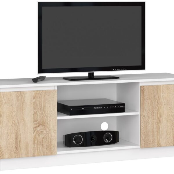 TV stolík Beron 140 cm biely/sonoma