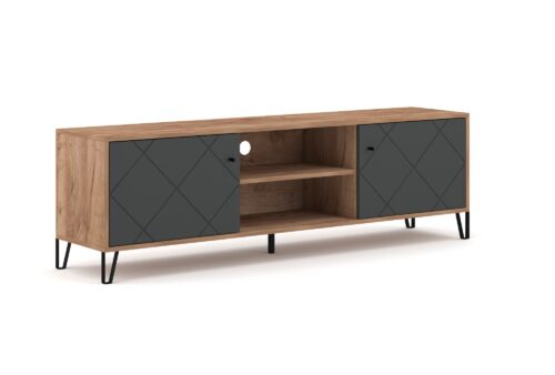 TV stolík Bilbao 183 cm dub Craft Tobacco/grafit TV stolík Bilbao 183 cm dub Craft Tobacco/grafit