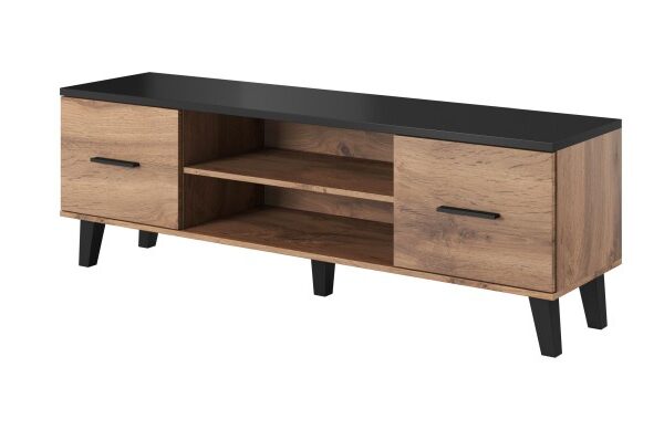 TV stolík Lotta 160 cm dub wotan/čierny