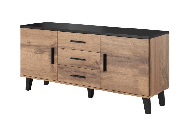 TV stolík Lotta II 150 cm dub wotan/čierny