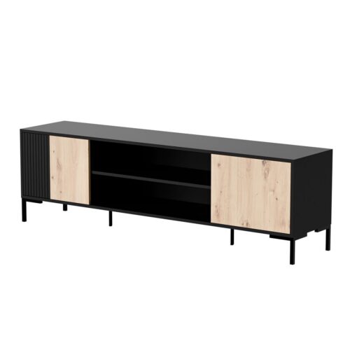 TV stolík Merci 180 cm čierny/dub artisan TV stolík Merci 180 cm čierny/dub artisan