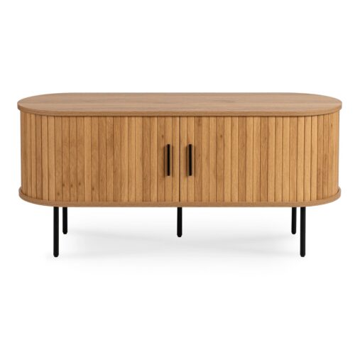 TV stolík Trish 120 cm dub prírodný/čierny TV stolík Trish 120 cm dub prírodný/čierny