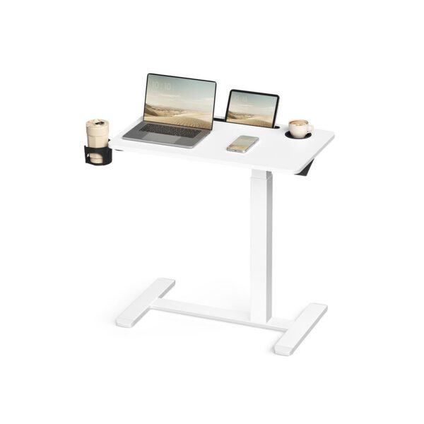 Výškovo nastaviteľný odkladací stolík Vasagle Elev 70 cm biely