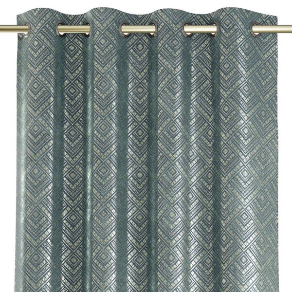 Záves AmeliaHome CASPE s priechodkami 140x250 cm šalviový