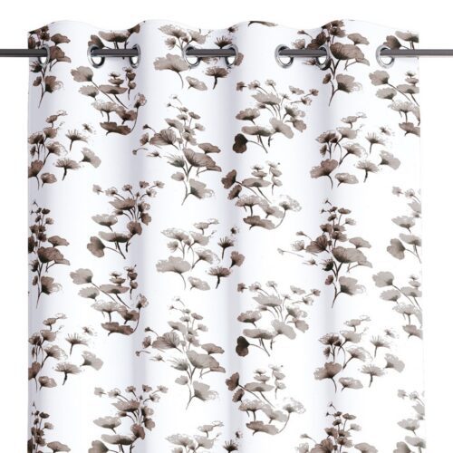 Záves AmeliaHome Serenity s priechodkami 140x250 cm biely/hnedý Záves AmeliaHome Serenity s priechodkami 140x250 cm biely/hnedý
