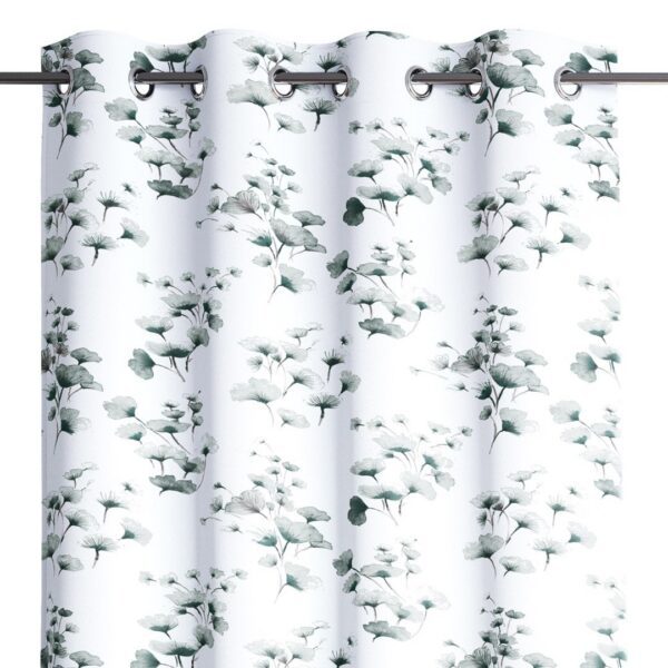 Záves AmeliaHome Serenity s priechodkami 140x250 cm biely/zelený