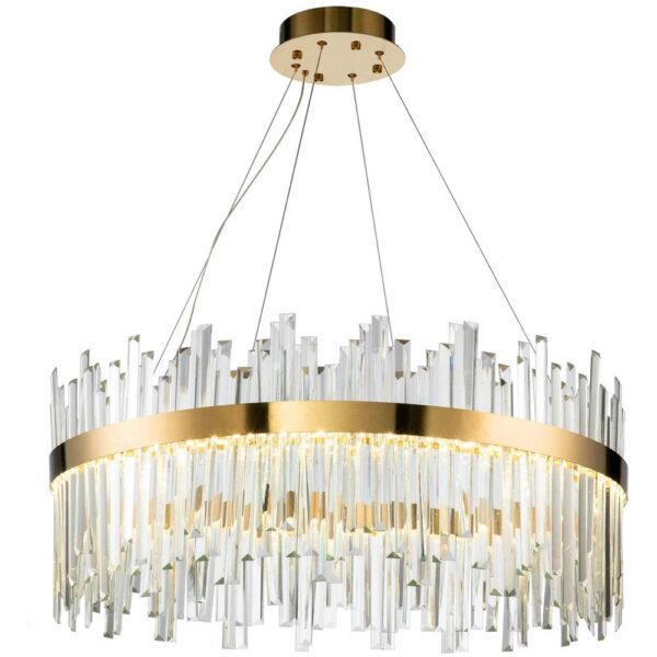 Závesný LED krištáľový luster APP1515-CP60 zlatý