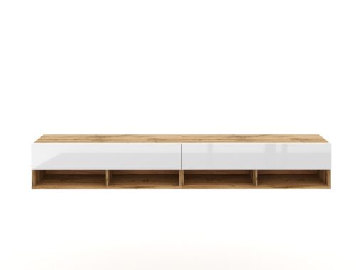 Závěsný TV stolek Derby 280 cm dub Wotan/bílý Závěsný TV stolek Derby 280 cm dub Wotan/bílý