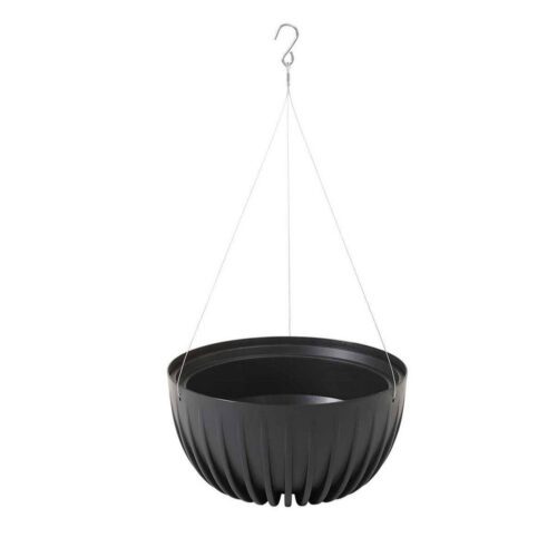 Závesný kvetináč STRIPPED ECO 24 cm čierny Závesný kvetináč STRIPPED ECO 24 cm čierny