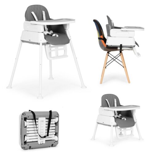 Detská jedálenská stolička 3v1 ALWAYS GREY ECOTOYS šedá Detská jedálenská stolička 3v1 ALWAYS GREY ECOTOYS šedá