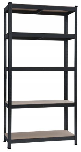 Dílenský regál HD 75x150 cm černý Dílenský regál HD 75x150 cm černý