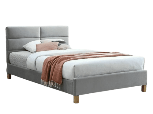 Jednolůžková čalouněná postel Sierra 120x200 Bluvel 03 světle šedá Jednolůžková čalouněná postel Sierra 120x200 Bluvel 03 světle šedá