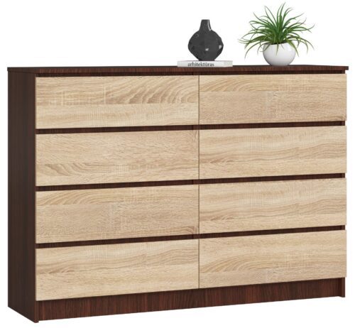 Komoda Rollo X 140 cm wenge/dub sonoma Komoda Rollo X 140 cm wenge/dub sonoma
