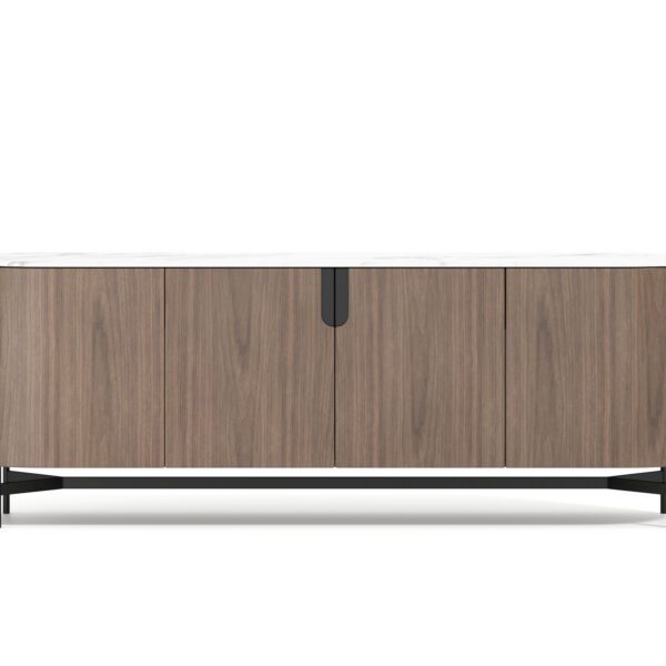 Komoda Silario 220 cm ořech/mramor