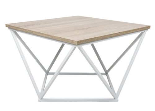 Konferenční stolek Curved 60 cm bílý/dub tmavý Konferenční stolek Curved 60 cm bílý/dub tmavý