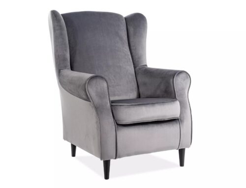 Křeslo BARON Velvet šedé Křeslo BARON Velvet šedé