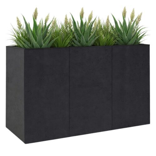 Květináč na kolečkách BETONIQUE 90x60 cm černý beton II Květináč na kolečkách BETONIQUE 90x60 cm černý beton II