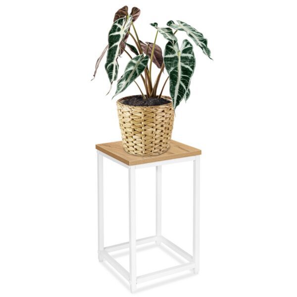 Kvetinový stojan Loft Arben 40 cm biely/dub Craft