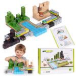 Magnetická stavebnice 169 ks MAGNETIC ADVENTURE TRAIN vícebarevná