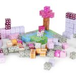 Magnetická stavebnice MAGIC PRINCESS WORLD 140 ks růžová