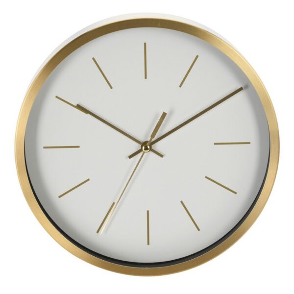 Nástěnné hodiny GOLACK 25 cm bílé/zlaté