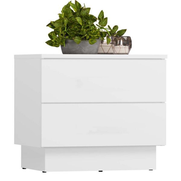 Noční stolek Amber 55 cm bílý