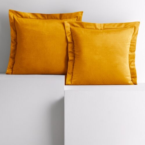 Obliečky na vankúše AmeliaHome Velvet Side horčicové Obliečky na vankúše AmeliaHome Velvet Side horčicové