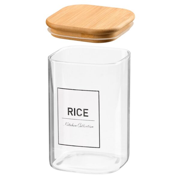Sklenená kuchynská dóza na ryžu RICE 1