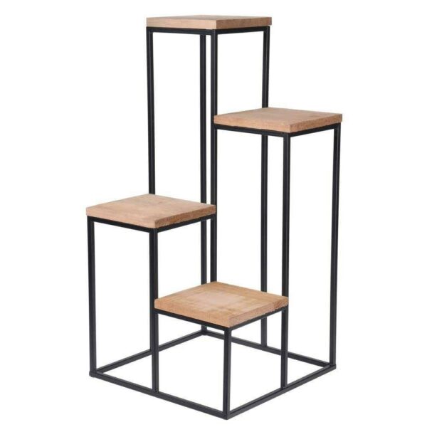 Stojan na kvety ALFA 34 cm čierny/hnedý