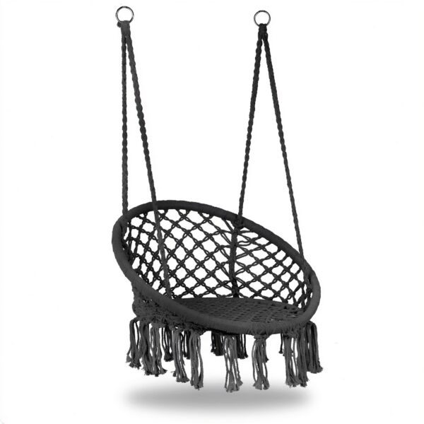 Závěsné houpací křeslo Pierced šedé