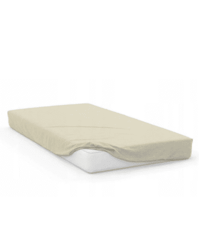 Bavlněné Jersey prostěradlo SOFT 90x200 cm + 25 cm krémové Bavlněné Jersey prostěradlo SOFT 90x200 cm + 25 cm krémové