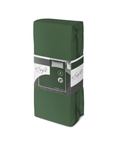 Bavlněné Jersey prostěradlo SOFT 90x200 cm + 25 cm zelené Bavlněné Jersey prostěradlo SOFT 90x200 cm + 25 cm zelené