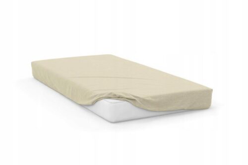 Bavlnené džersejové prestieradlo SOFT 160x200 cm + 25 cm krémové Bavlnené džersejové prestieradlo SOFT 160x200 cm + 25 cm krémové
