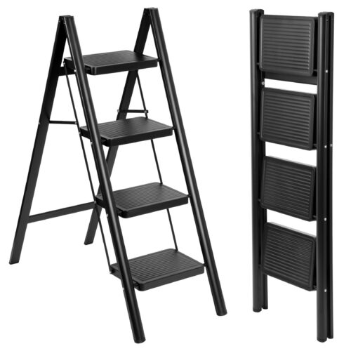 Čtyřstupňové skládací schůdky Easystep černé Čtyřstupňové skládací schůdky Easystep černé