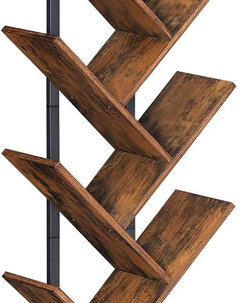 Designová knihovna Marelo 135 cm hnědá