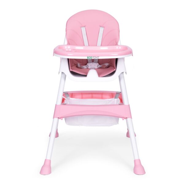 Detská jedálenská stolička BABY ECOTOYS ružová