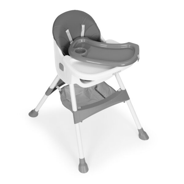 Detská jedálenská stolička BABY ECOTOYS sivá
