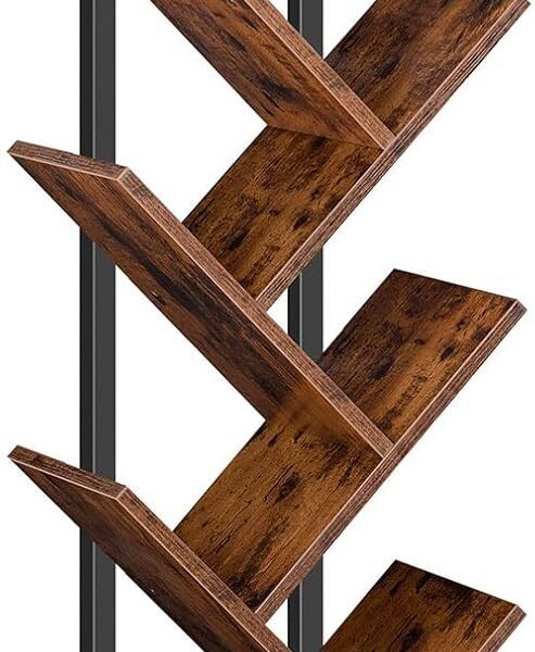 Knihovna Vasagle Mergo 116 cm hnědá