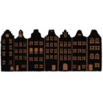 Kokosová rohožka HOUSES 75x30 cm hnedá/čierna
